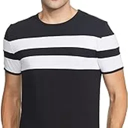Men's Cotton Blended Regular Fit Round Neck T-Shirt-P159-picture-27