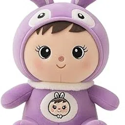 Dreamella Stuffed Animal Cute Plush Toy Pink,25 cm - Hugging Plush Squishy Pillow Toy Gifts (Doll Toy with Rabbit Style), Stuff Toys for Baby Girl, Stuffed Animal (Purple)-image-85