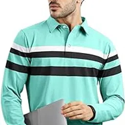 ausk Men Polo T-Shirt || Full Sleeves Polo T Shirts for Men || Mens T-Shirts image 1