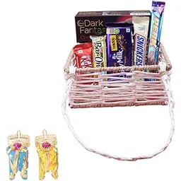 SFU E Com Crunchy And Almond Chocolate Blast Hamper With Delicious Choco Fills And Desginer Basket| Diwali Chocolate Gift | Premium Diwali Elephant Diya with Chocolate Hamper | 1644-picture-16