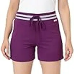 f65 Womens Drawstring Mid Thigh Length Mid Rise Basic Shorts - Relaxed Fit, Super Soft Cotton (L 6041)-picture-13