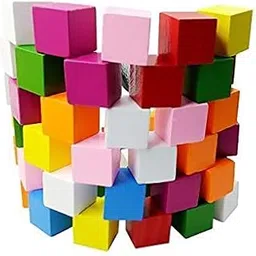 SHOPORA 2x50 Pieces Assorted Color Wooden Blocks Embellishments for Crafts 15mm Crafts | Multi-Purpose Craft Supplies | Crafting Pieces | Wooden Pieces-image-7