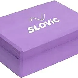 Slovic Yoga Bricks | High Density EVA Foam Blocks | Non-toxic, Non-Slip Workout Bricks | 23 x 7.5 x 14 cm, Purple-picture-40