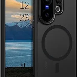 DOMAVER Magnetic for Vivo X200 FE 5G Cover, Compatible with MagSafe Accessories, Military Grade Drop Protection, Translucent Matte Shockproof Anti-Fingerprint Back Cover for Vivo X200 FE 5G, Black-picture-20