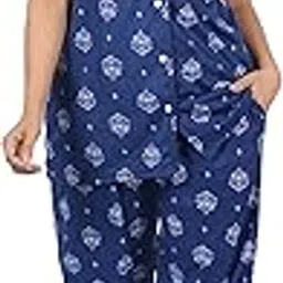 Girl's/Women's Cotton All Over Printed Cotton Nightsuit Set/Nightwear Set/Co-ord Set/Pyjama Set/Pajama Set WSR-103-image-33