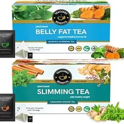 TEACURRY Belly Fat Tea & Slimming Tea Combo (1 Month Pack, 60 Tea Bags) - Supports With Flatter Tummy And Weight Management. - Fenugreek Tea, 120 G-picture-10
