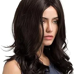 Fashion Women Synthetic Hair Cosplay Long Straight Layered Side Bangs Natural Wig Costume Fancy Party Wig Brown-image-53