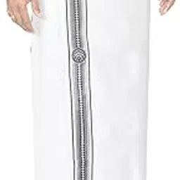 tuni mani Men's Cotton Print Dhoti with Decorative Printed Border/Length 2.0mtr Single Dhoti-picture-14