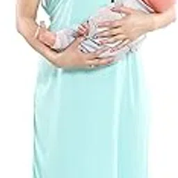 Fabme Women's Polyester Blend Dungaree Knee Length Nighty Pre and Post Pregnancy-picture-25