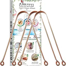Oreayu Copper Tongue Cleaner (Pack of 3) :An Anti-Microbial Tongue Cleaner for Managing Oral Health | Reduces Bad Breath & Supports Digestive Health | Comfortable & Flexible Handle | Easy & Safe to Use-image-7