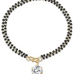 a-one collection Black Gold Plated Round Hand Bracelet Bangle Style Mangalsutra for Women-picture-52
