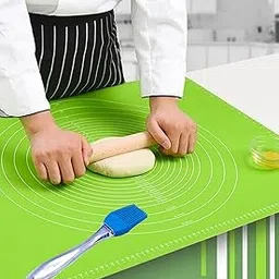 Licairo Silicone Baking Mat, Non-Stick Surface, 50 x 40 cm, Measurement Markings for Pizza and Chapati, BPA-Free Food Grade, Blue (Green)-picture-15