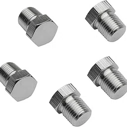 1/4 inch NPT Pipe Plug - Hex Head Plug - SS Pipe Fitting Plug - NPT Male Thread - SS304 - pack of 5-picture-43