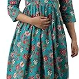 varicos Women's Maternity Dress Pregnancy Casual Long Sleeve Dual Zipped for Feeding Nursing Maternity Comfort Dress Kurta-picture-44