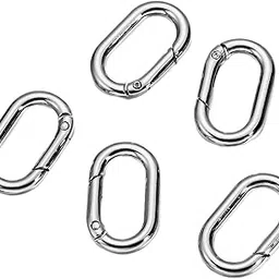 ECOMISTIQ® 5 Pieces Spring Oval Rings 1" Oval Carabiners for Purse Jewelry Making Craft Argent|Crafts| Leathercrafts | Leathercraft Accessories | Rings-picture-30