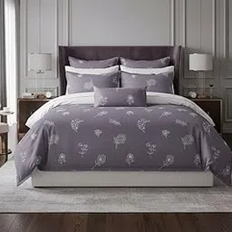 CASA Living 100% Pure Cotton King Size Bedsheet Set, 180 TC, Soft and Breathable with 2 Pillow Covers (Mauve)-picture-12