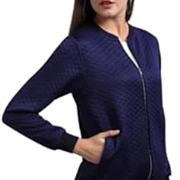 nakash enterprises Womens Blue Barfi Ribbed Style Zipper Hoodie For Casual & Party Wear Comfortable Hoodie M Size-picture-55
