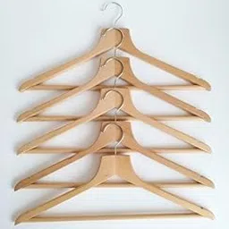 Natural Beech Wood Clothes Hangers with Trouser Bar, Heavy Duty Wooden Wardrobe Hangers, Pack of 12-picture-58
