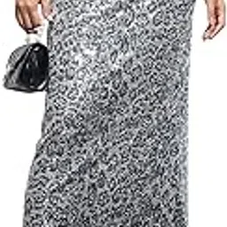 sassafras Silver Sequin Pencil Skirt-picture-36