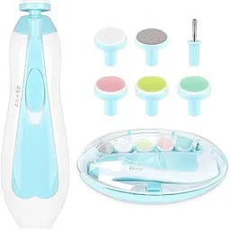 TRADE FLOW Baby Nail Trimmer Electric, Safe Baby Nail File, Baby Nail Clippers with Light and 6 Grinding Pads for Newborn Infant Toddler or Adults Toes and Fingernails, Kids Nail Care (Multi Color-1)-image-82