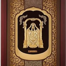 Balaji | 24KT Gold Rectangular Frame | Elite Collection | Extra Large Size [44x58 cm] (For Premium Gift, Temple, Wall Decor, Home Decoration)-picture-54