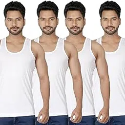 macho FINE Vest RN -Pack of 4 White-picture-37