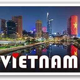 ASHVAH Vietnam Wooden Stylish Fridge Magnet Souvenir for Refrigerator Vietnam Printed Perfect Magnet for Fridge-picture-24