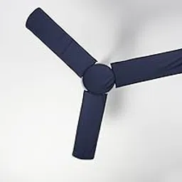 The Furnishing Tree Ceiling Fan Cover with attachable end closure Dustproof Polyester Three Blade Set of 3 Fan Covers Blue-image-2
