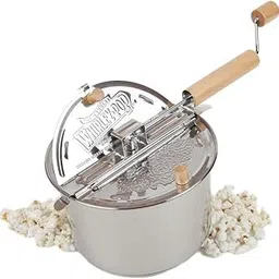 Wabash Valley Farms Whirley Pop Stainless Steel 6 Quart Stovetop Popper-picture-29