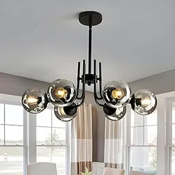 GAUVIK 715 Unique 6 Light Chandelier for Restaurant, Bedroom, Living Room, Home Decor Chandelier Ceiling Fixture. (with Bulb)-picture-27