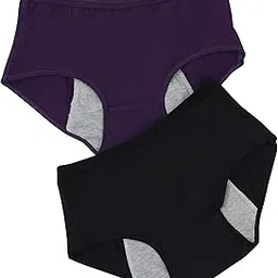 ragabandha design studio Women's Period Panty Hipster Leak Proof Underwear for Medium Flow - Set of 2-picture-29