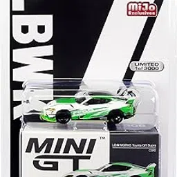 GR Supra CSR2 LB Works RHD (Right Hand Drive) White & Bright Green w/Black Top Ltd Ed to 3000 pcs 1/64 Diecast Model True Scale Miniatures MGT00308 image 1