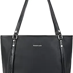 fastrack Casual Laptop Tote Bag For Girls, Large Size With A Zipper Closure And Padded Laptop Compartment, Compatible With Laptops Up To 14 Inches, Double Handle Bag, Black-picture-45