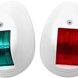 ATORSE Marine Boat Yacht Nylon White Housing Red&Green 12V / 24V Navigation Light-picture-43