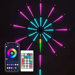 Glowave® Fireworks Strip Light 5V-USB Bluetooth Voice Control and Remote Control IP20 Non-Waterproof for Indoor Outdoor Decoration Wedding Party Home Diwali Decor Multicolour-picture-24