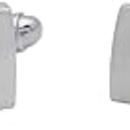 stylepotion Suave Office Wear Black Platinum Matte Finish Steel Classy Cufflinks Set for Men Office Corporate Gifting image 1