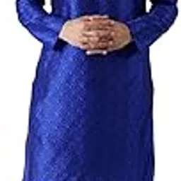 Mens Jacquard Cotton Silk Printed Kurta Dhoti Set-image-15
