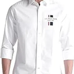 Mens Cotton Regular Fit White Solid Collared Neck Long Sleeve Casual Shirts-image-22