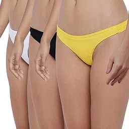 la intimo BASIICS Spiffy Antimicrobial Semi-Seamless Thongs Panty for Women (Pack of 3)-picture-15