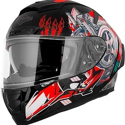 Steelbird SBH-32 Trickster Bluetooth ISI and Dot Certified Full Face Helmet for Men and Women with Inner Smoke Sun Shield-image-37
