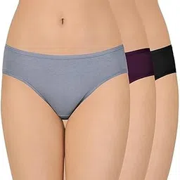 Solid Low Rise Cotton Bikini Panty Pack (Pack of 3) (Color May Very)-image-82