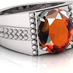 7.25 Ratti Gomed (Hessonite) Original Stone Adjustable Ring For Men And Women With Lab Certified A-10-image-75