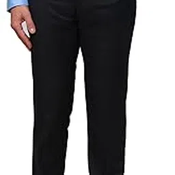 raymond Men's Slim Fit Solid Pattern Polyester Blend Flat Front Formal Trouser-picture-33