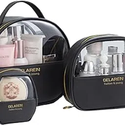 House of Quirk Solid 12 Cms Cosmetic Pouch (Standard_SET3_D_BAG_BLA_Black)-picture-31
