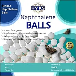 HYKS Naphthalene Balls – Moth Repellent, Fresh Scent, 200g-picture-20
