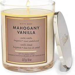 Bath and Body Works Mahogany Vanilla Single Wick Candle |227 g / 8 oz |Single Wick Candle|Woodsy Fragrance|Unisex-image-12