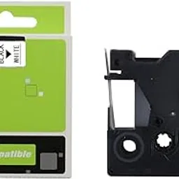 DYMO Compatible 45803 High-Performance Permanent Self-Adhesive (19mm x 7mtr) D1 Label Tape for Label Makers, 3/4-inch, Black Print on White, 23-Foot Cartridge-picture-22