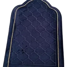 MYADDICTION Travel Prayer Rug with Tassels Decoration Flannel Portable Prayer Rug Blue Gray-picture-12