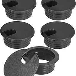 1-1/2" Black Desk Grommet, JTemgle Plastic Cable Hole Cover Computer Table Cord Wire Organizer Caps Desktop Cord Management for Home Office TV Stands Tabletops, 5 Pieces-picture-11
