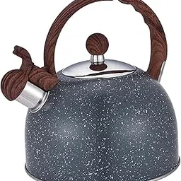 HEAVENGLOW Multipurpose Loud Whistling Kettle Hiking Teapot Stainless Steel for Camping Grey-image-9